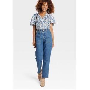 Knox Rose Straight Leg High Rise Relaxed Elastic Pants -Women's XXL NWT